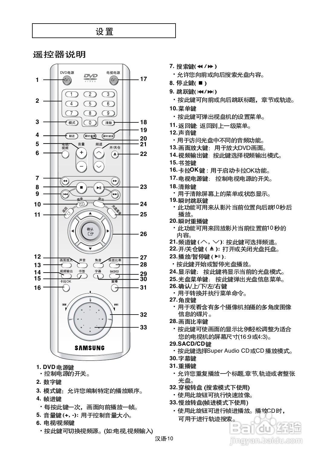 三星DVD-P650K使用说明书:[1]
