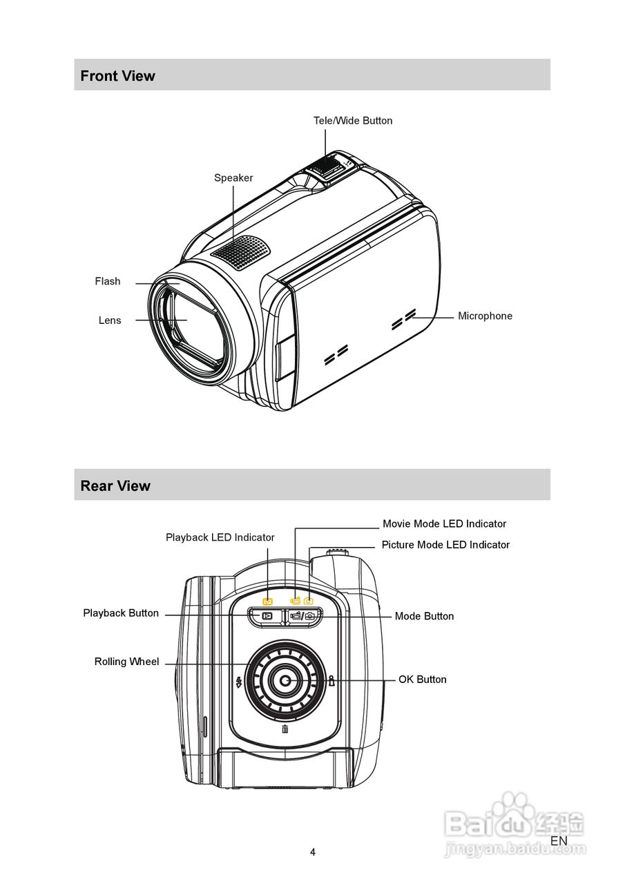 威达Vivitar DVR 980HD数码摄像机使用说明书:[1]