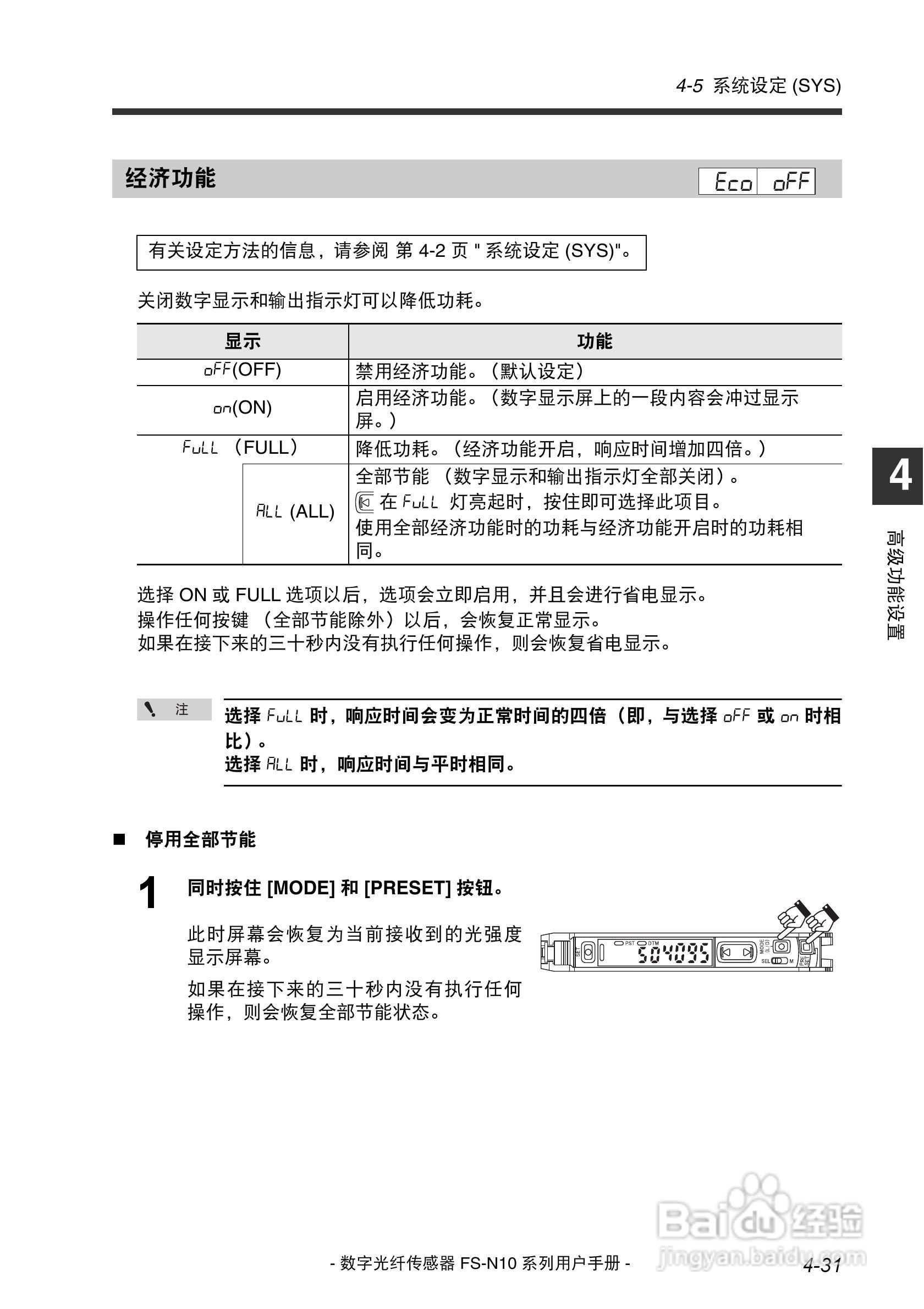 基恩士FS-N10数字光纤传感器用户手册:[8]