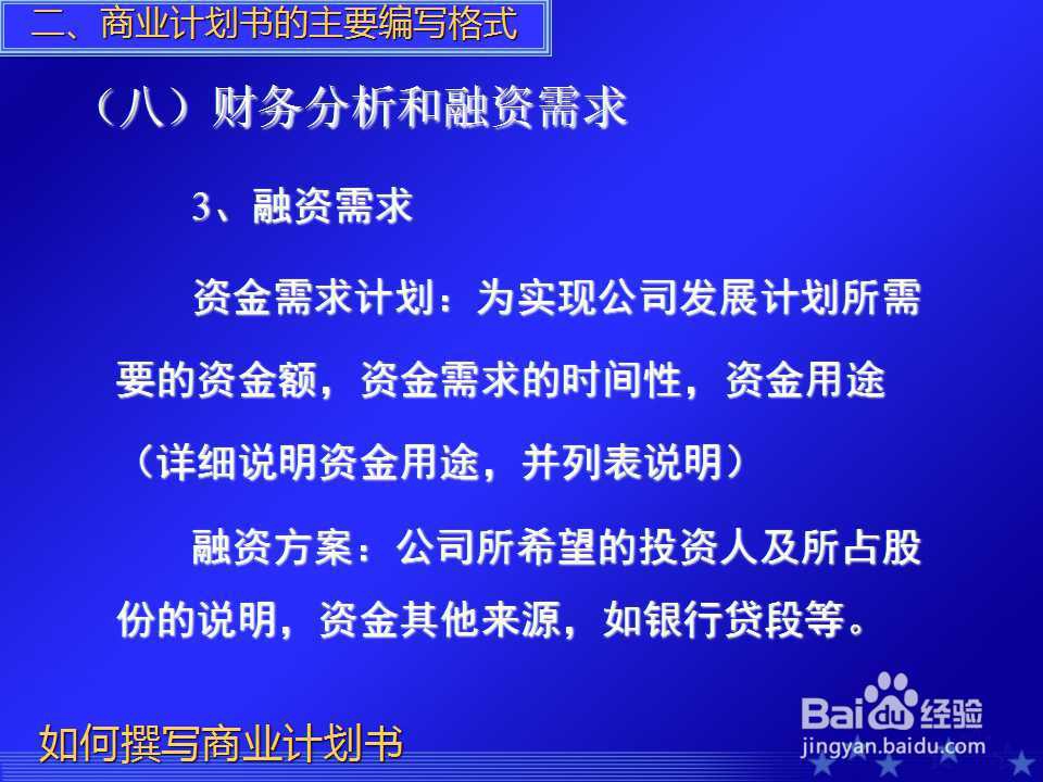 如何撰写商业计划书PPT