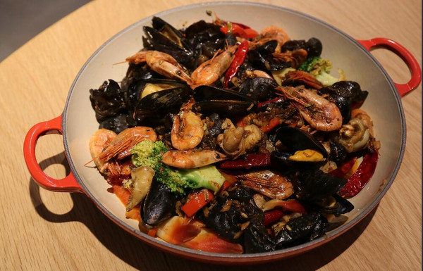 海鲜干锅北极虾