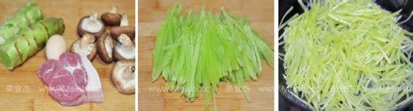 杂酱莴笋丝到做法