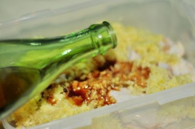 蒜香鸡翅配沙拉