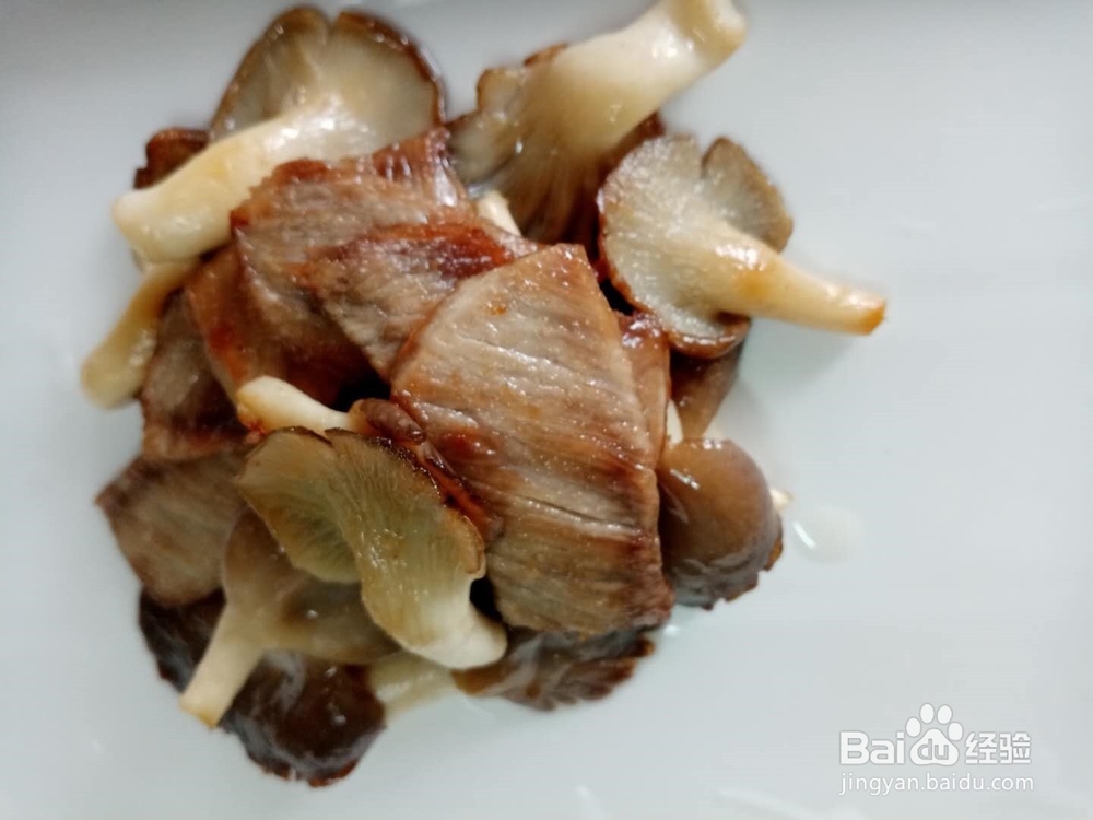 秀珍菇炒瘦肉片