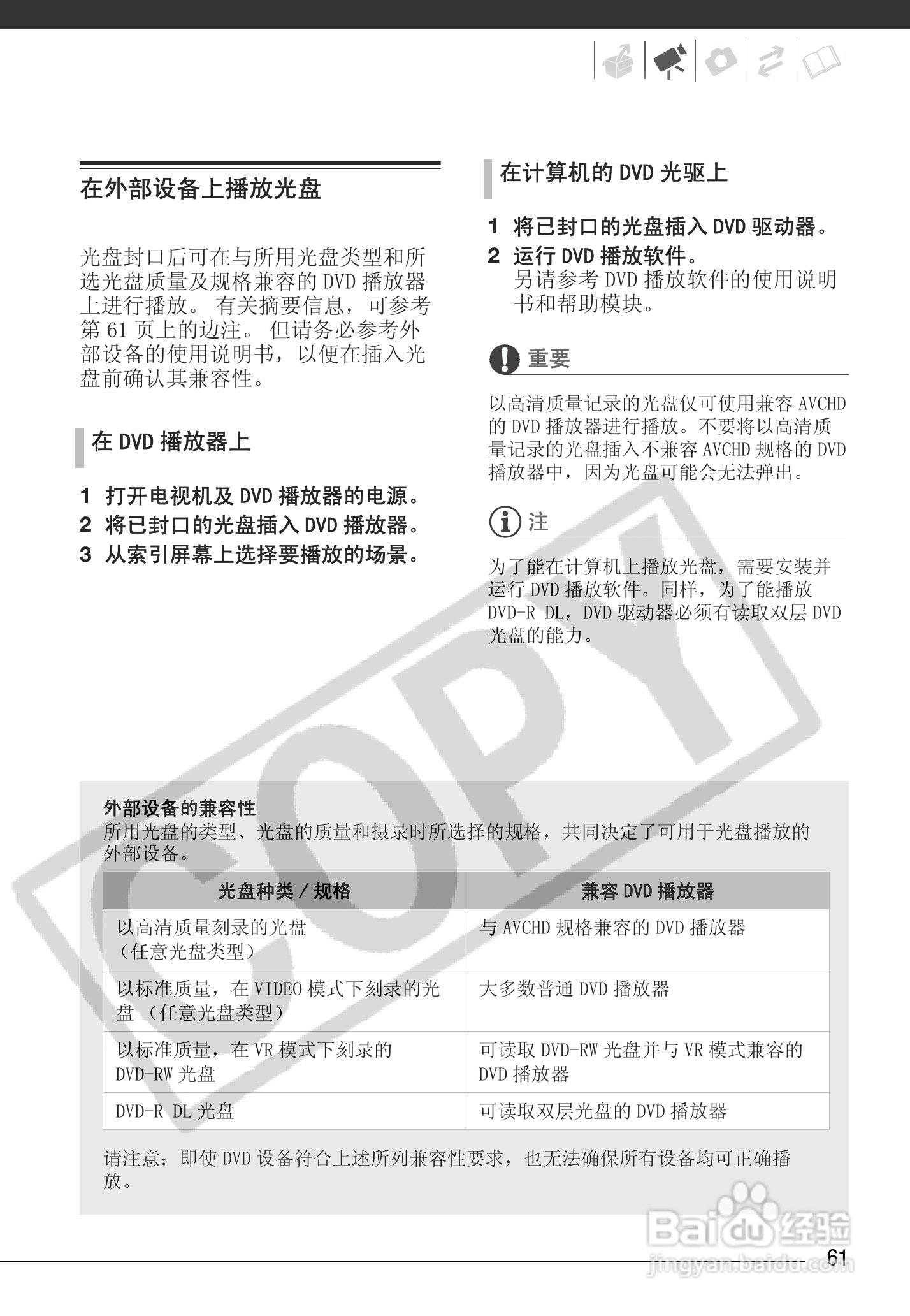 佳能HR10数码摄像机使用说明书:[7]