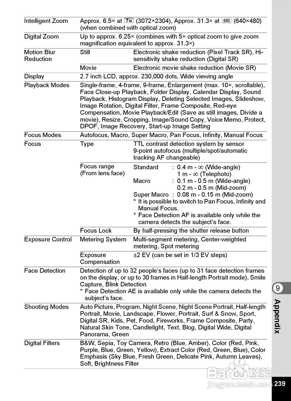 宾得optio H90数码相机使用说明书:[25]