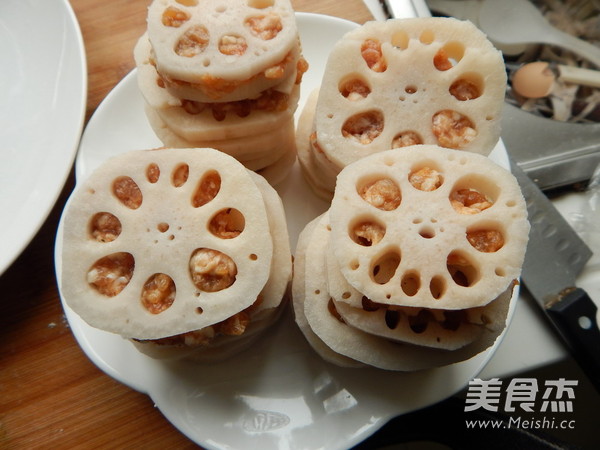 炸藕盒的家常做法