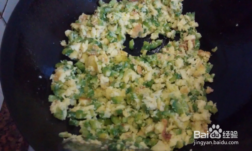 好吃家常菜--凉瓜碎炒蛋