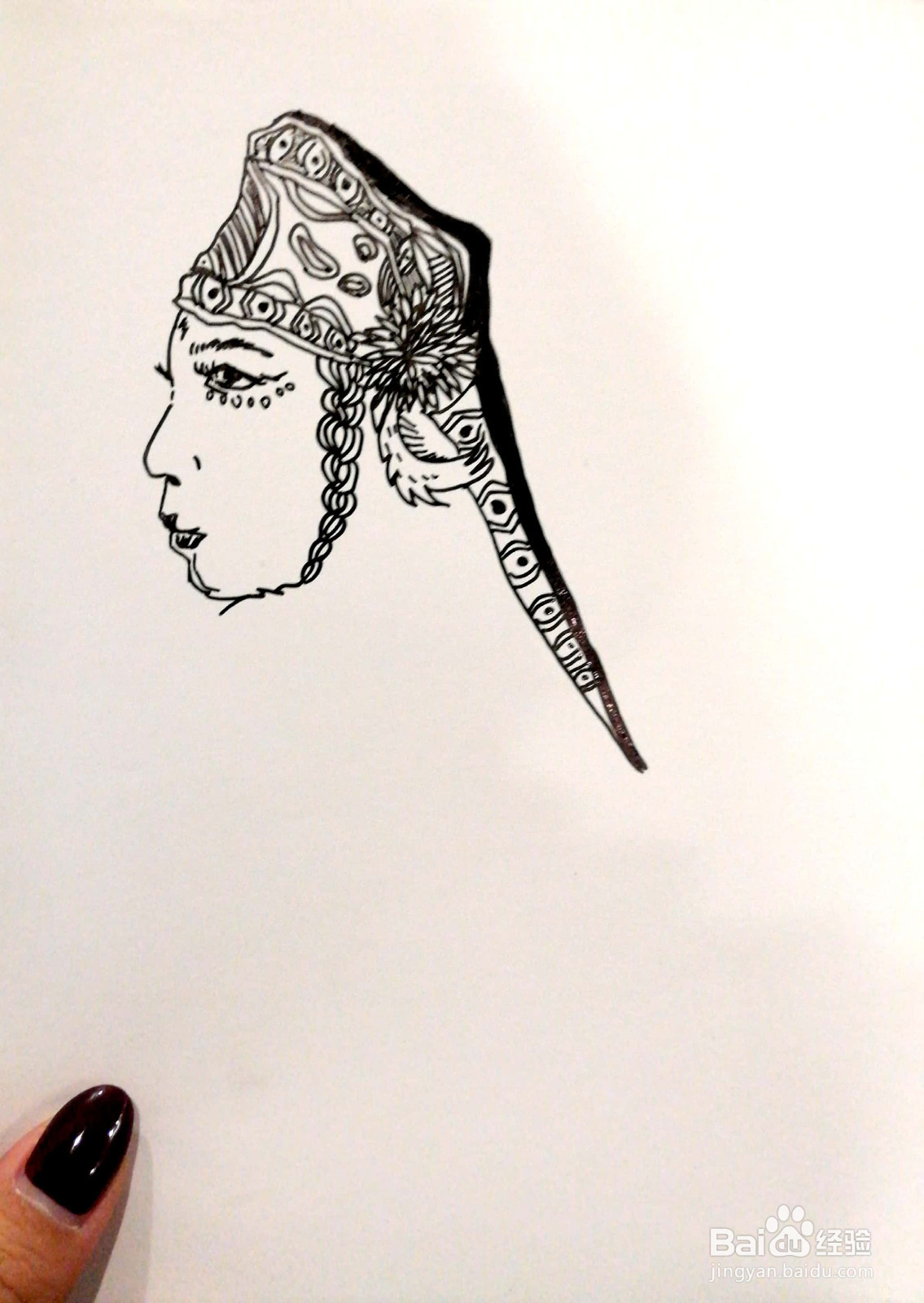 印第安美女装饰画怎么画