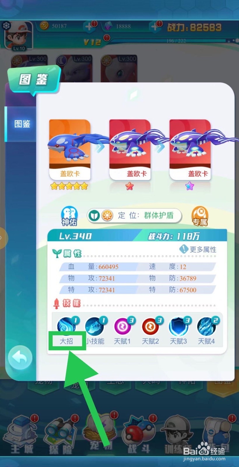 英雄魔法门如何查看盖欧卡的大招