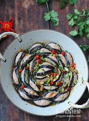 花开富贵之茄子酿肉的做法 百度经验 花开富贵之茄子酿肉的做法 百度经验