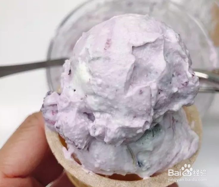 希腊优格蓝莓坚果冰淇淋