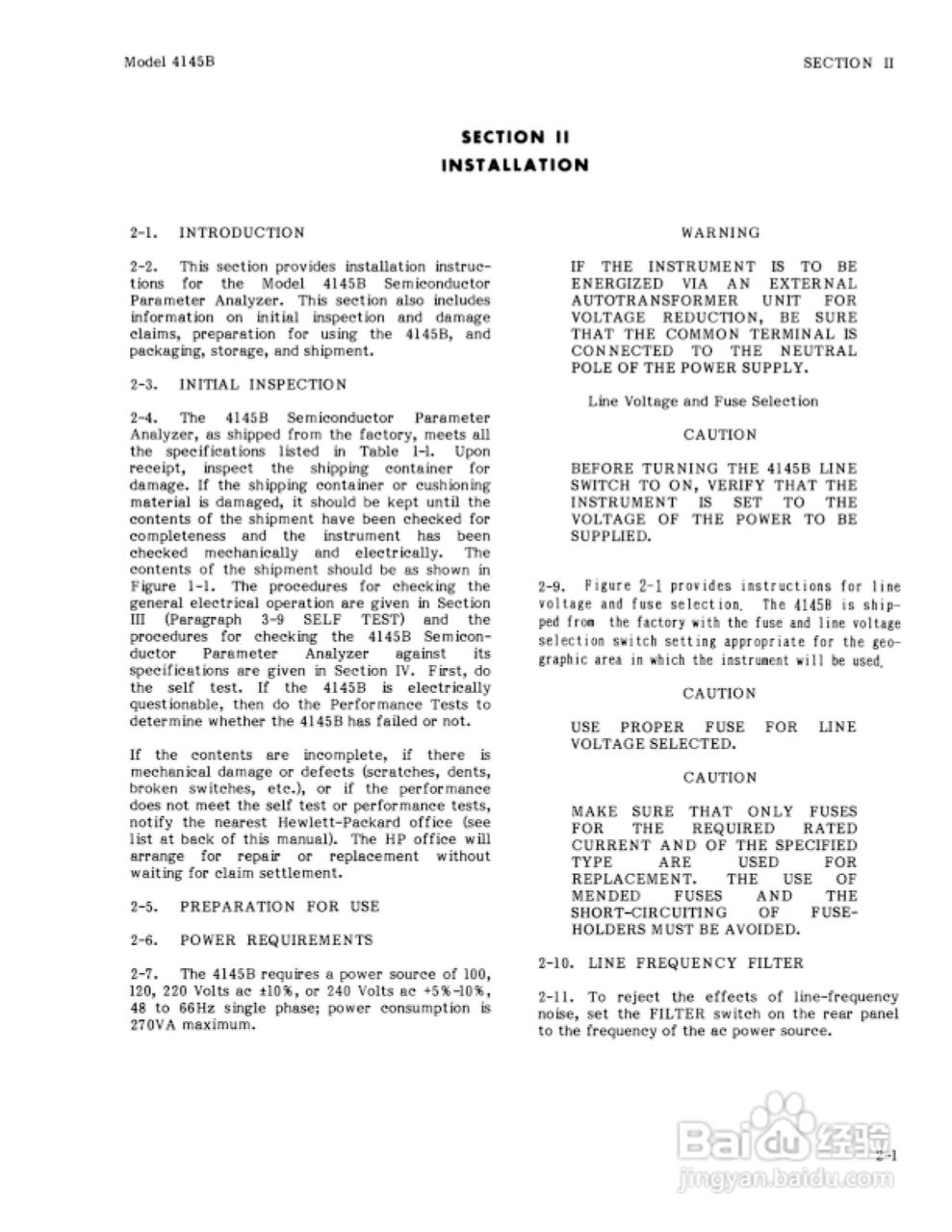 HP 4145B仪器用户使用手册:[3]