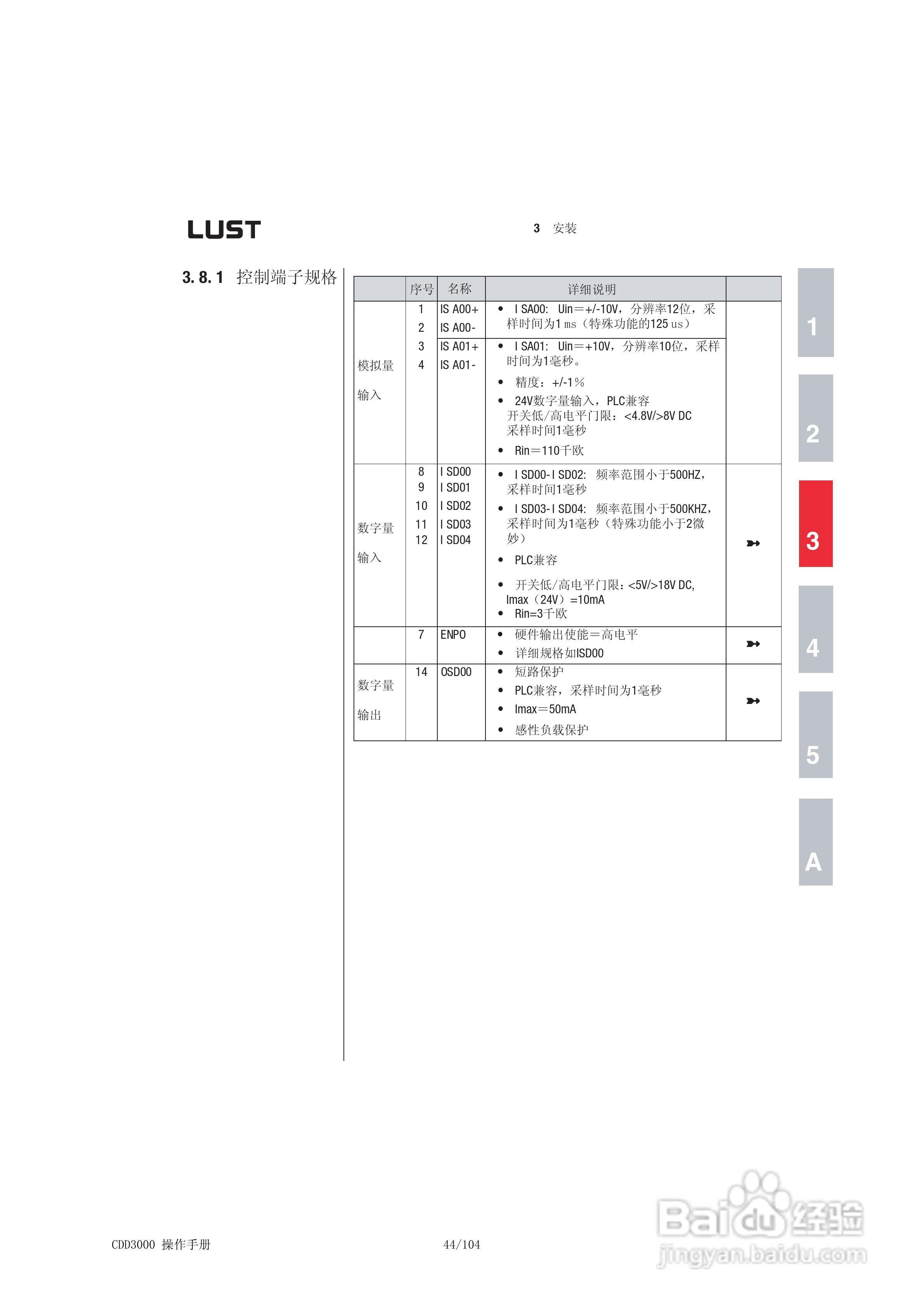 Lust路斯特CDD3000伺服驱动器操作手册:[5]