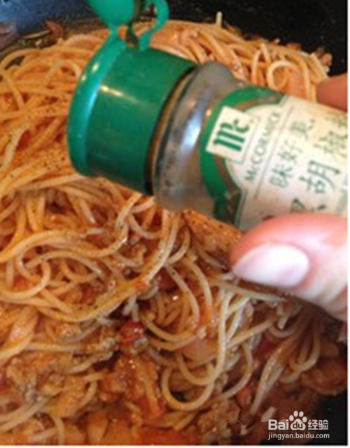 西红柿炒肉末炒面条