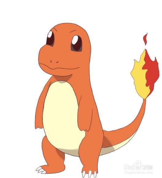 怎么画精灵宝可梦里的小火龙