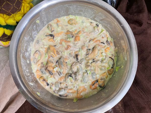 中式风味菜炸贻贝