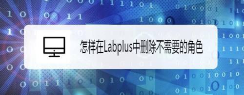 怎样在Labplus中删除不需要的角色