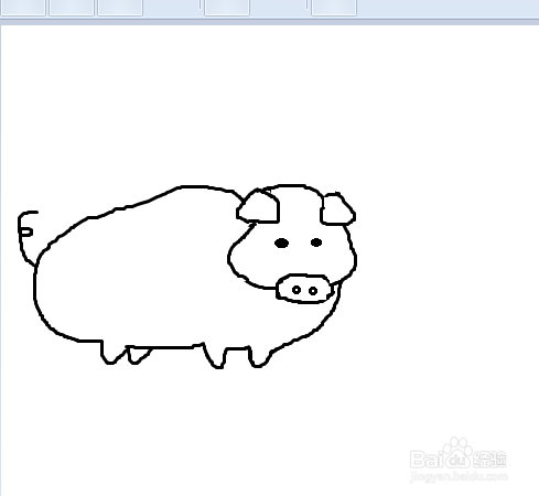 如何画电猪的简笔画