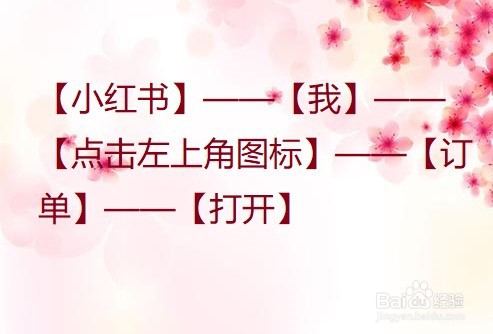 小红书上怎么查看自己的订单信息？