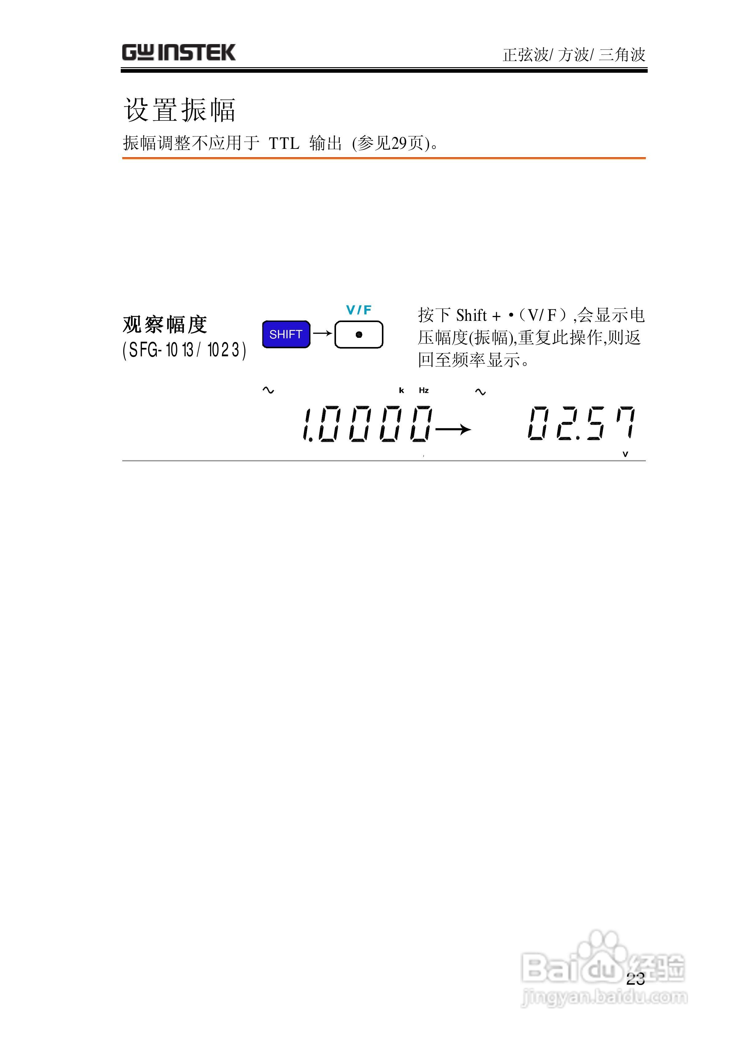 SFG-1023合成函数信号发生器操作手册:[3]