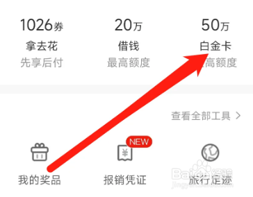 携程旅行怎么查看白金卡