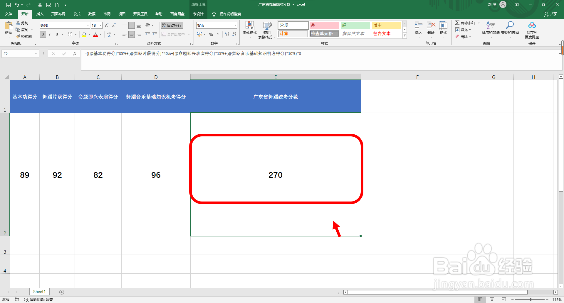 广东省舞蹈统考分数怎么算