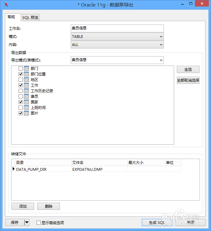 浅谈Navicat for Oracle数据泵导入高级属性