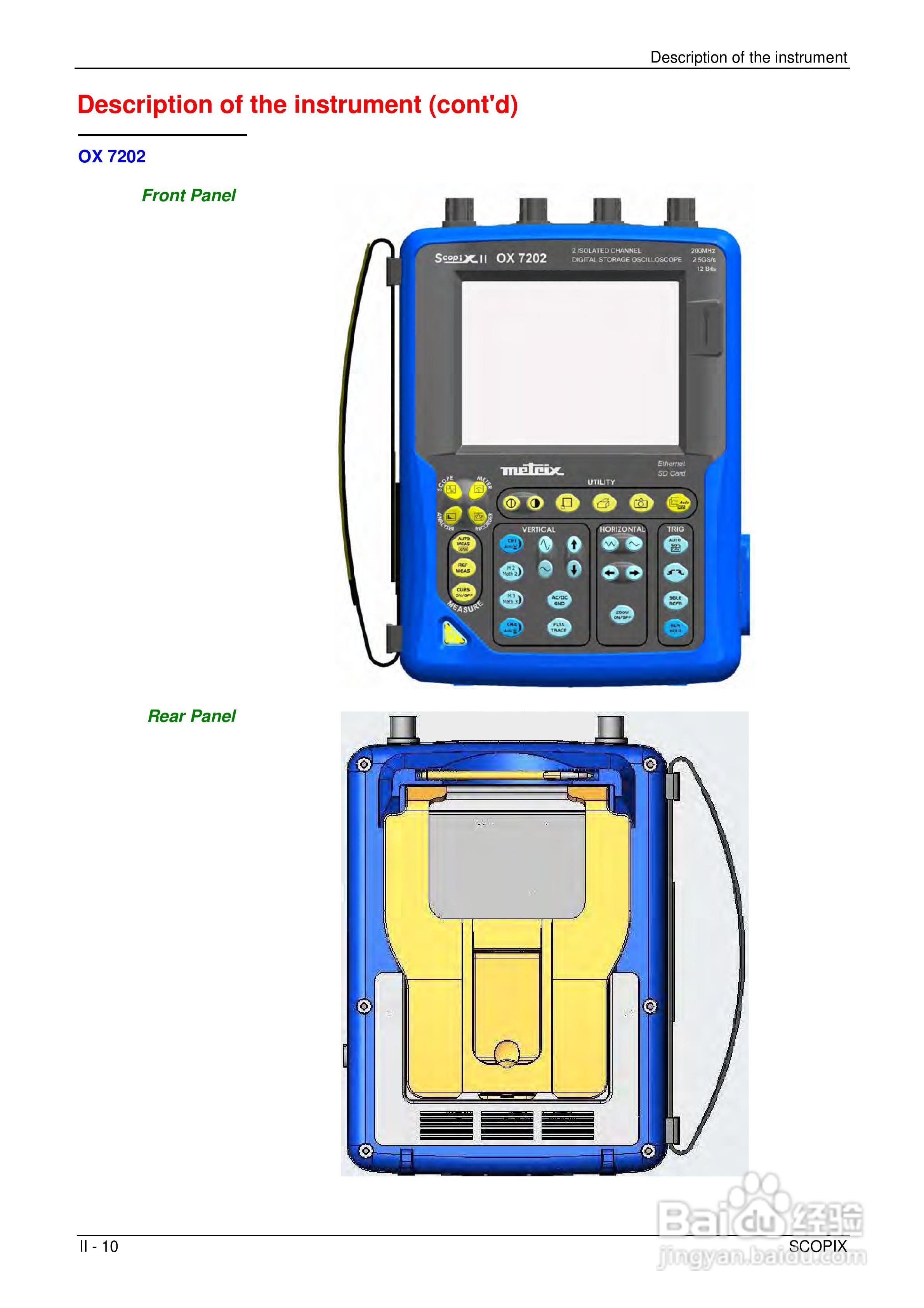 OX7204便携式数字存储示波器用户手册:[1]