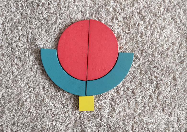 用蒙氏积木怎样拼一只水龟呢?