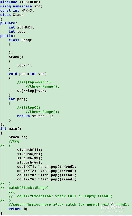 C++异常try、catch、throw如何使用百度经验