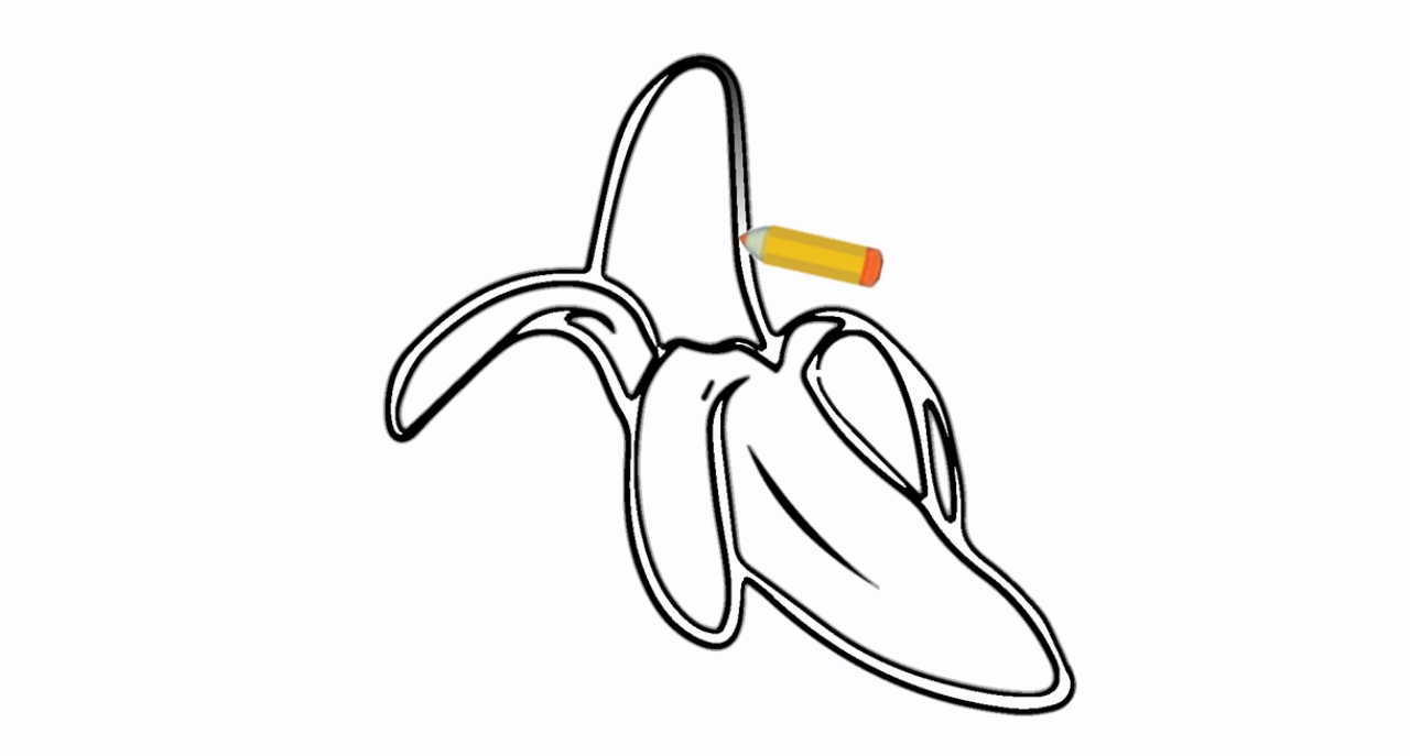 怎样画水果香蕉