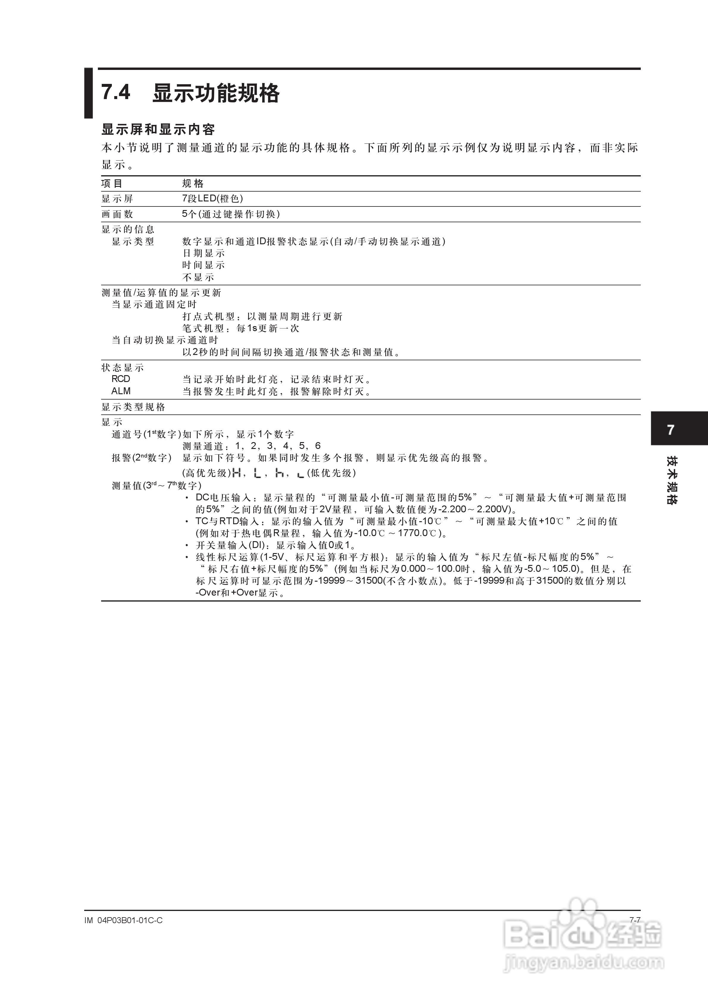 YOKOGAWA SR10001有纸记录仪使用说明书:[12]