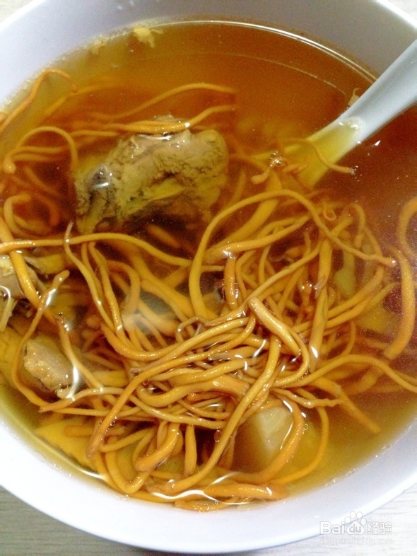 美味虫草花鸭汤