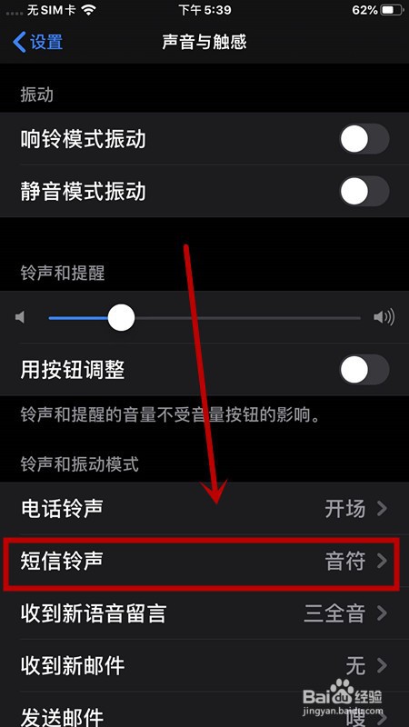 iPhone手机在哪里设置短信铃声？