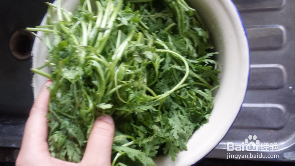 家常小菜：[9]青炒茼蒿