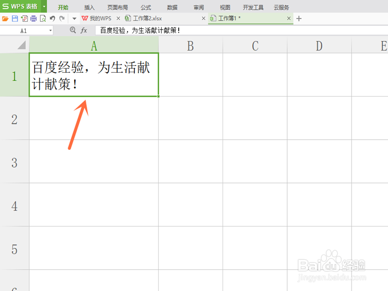 WPS表格Excel如何输入两行字