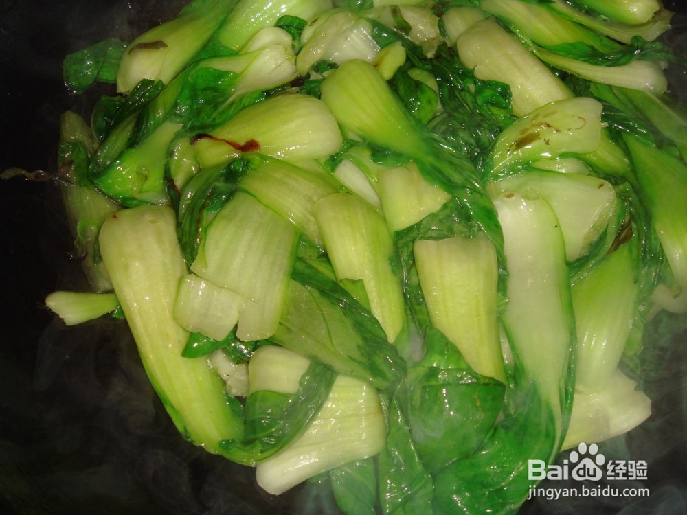 5分钟炒菜——油菜炒虾仁