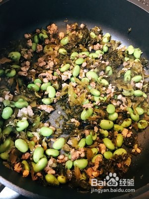 怎么做咸菜肉末炒毛豆