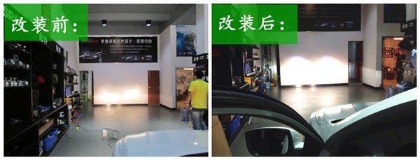 前沿车改深圳思锐改灯 奥迪Q5双氙气灯 天使眼