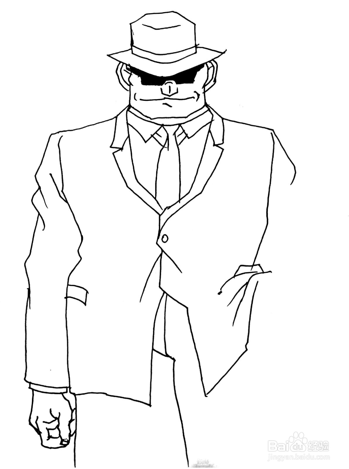 《名侦探柯南》系列之伏特加简笔画