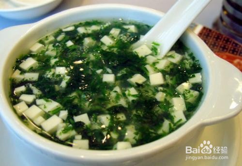 干荠菜豆腐汤