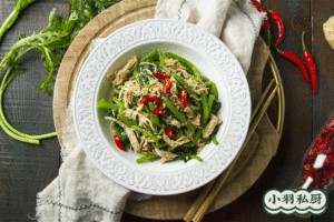 教你怎么做茼蒿拌鸡丝