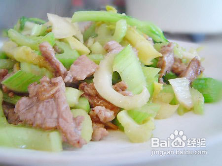 经典美食——香芹炒肉片