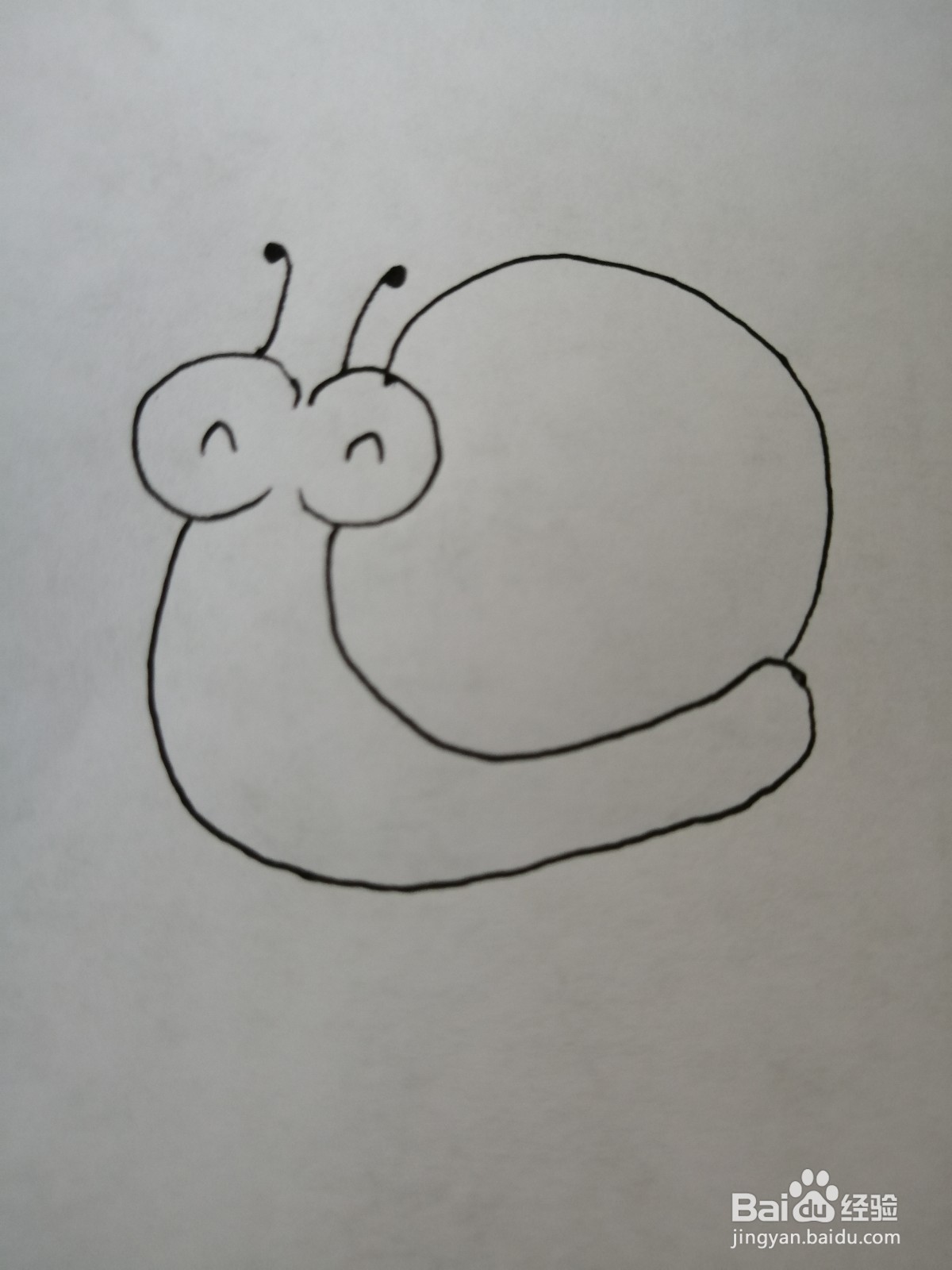 简笔画可爱的小蜗牛怎么画
