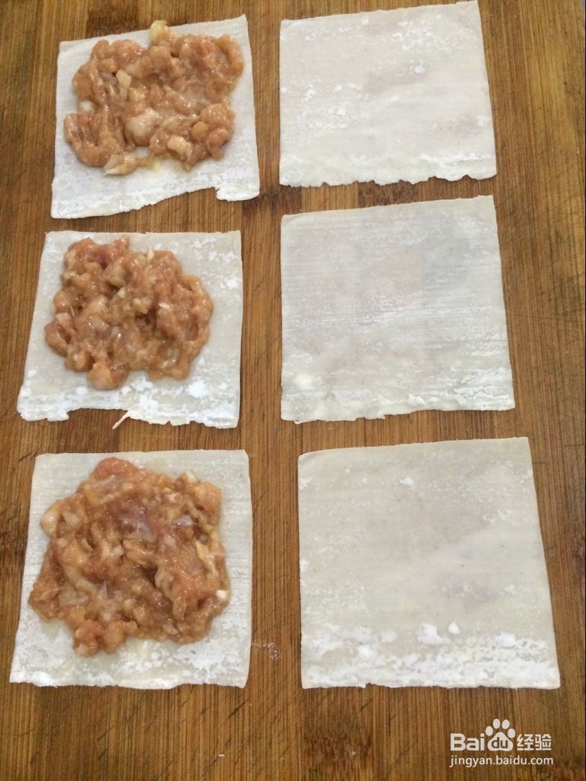 混沌皮做香脆薄肉饼的方法