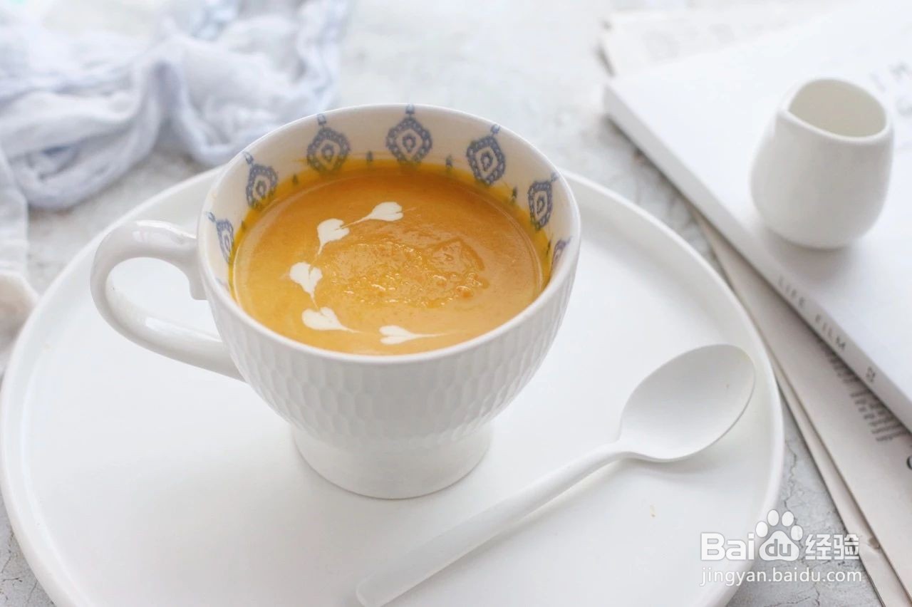 南瓜奶油浓汤怎么做？#校园分享#