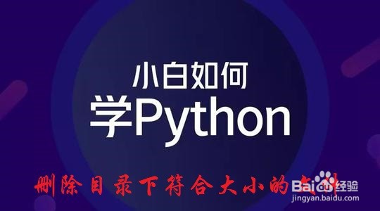 <b>Python：如何删除指定目录下指定大小的文件</b>