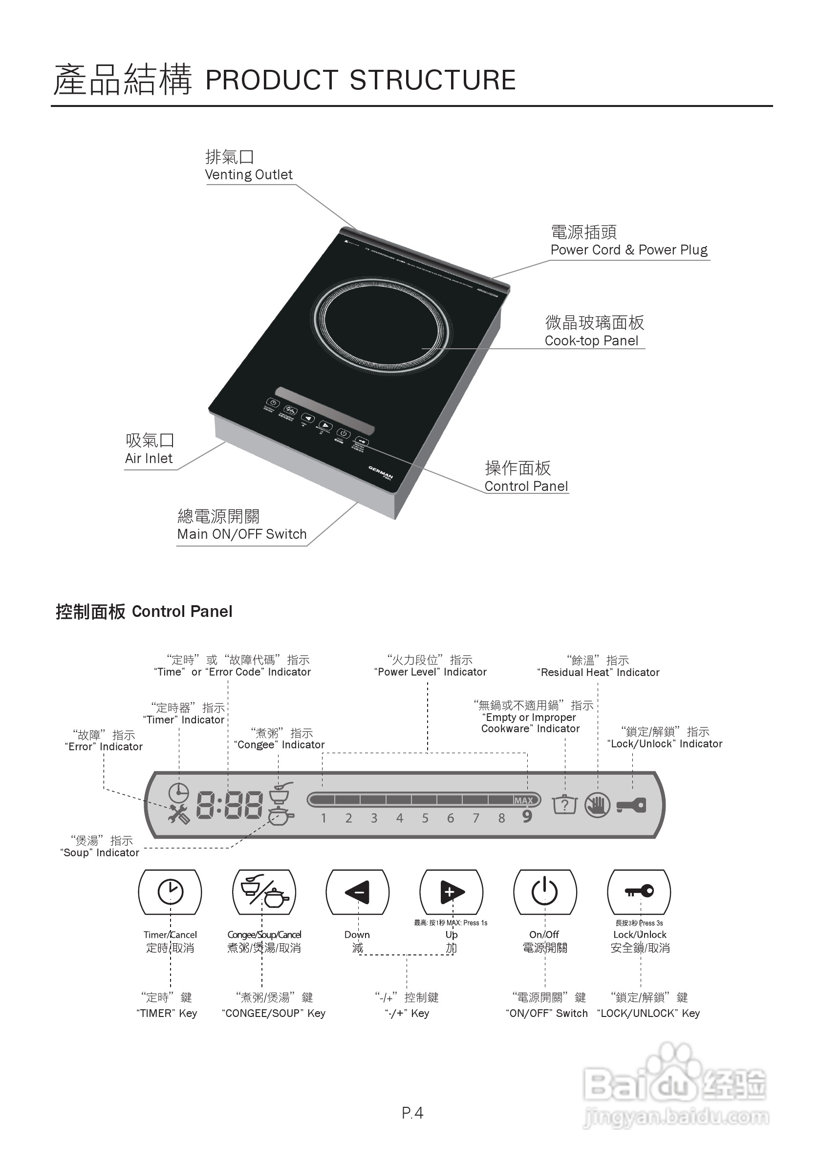 新飞电磁炉说明书图片