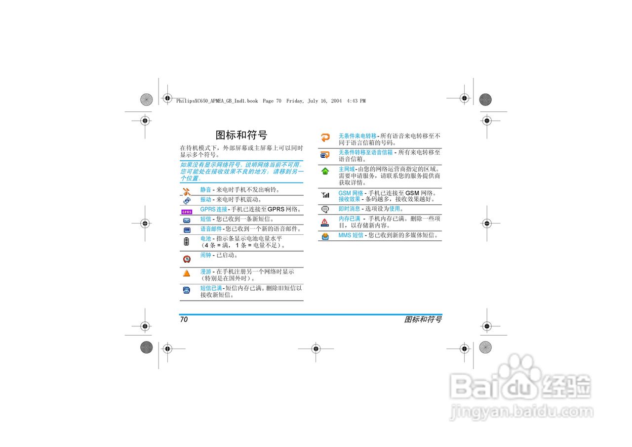 Philip飞利浦ct6508手机说明书:[8]